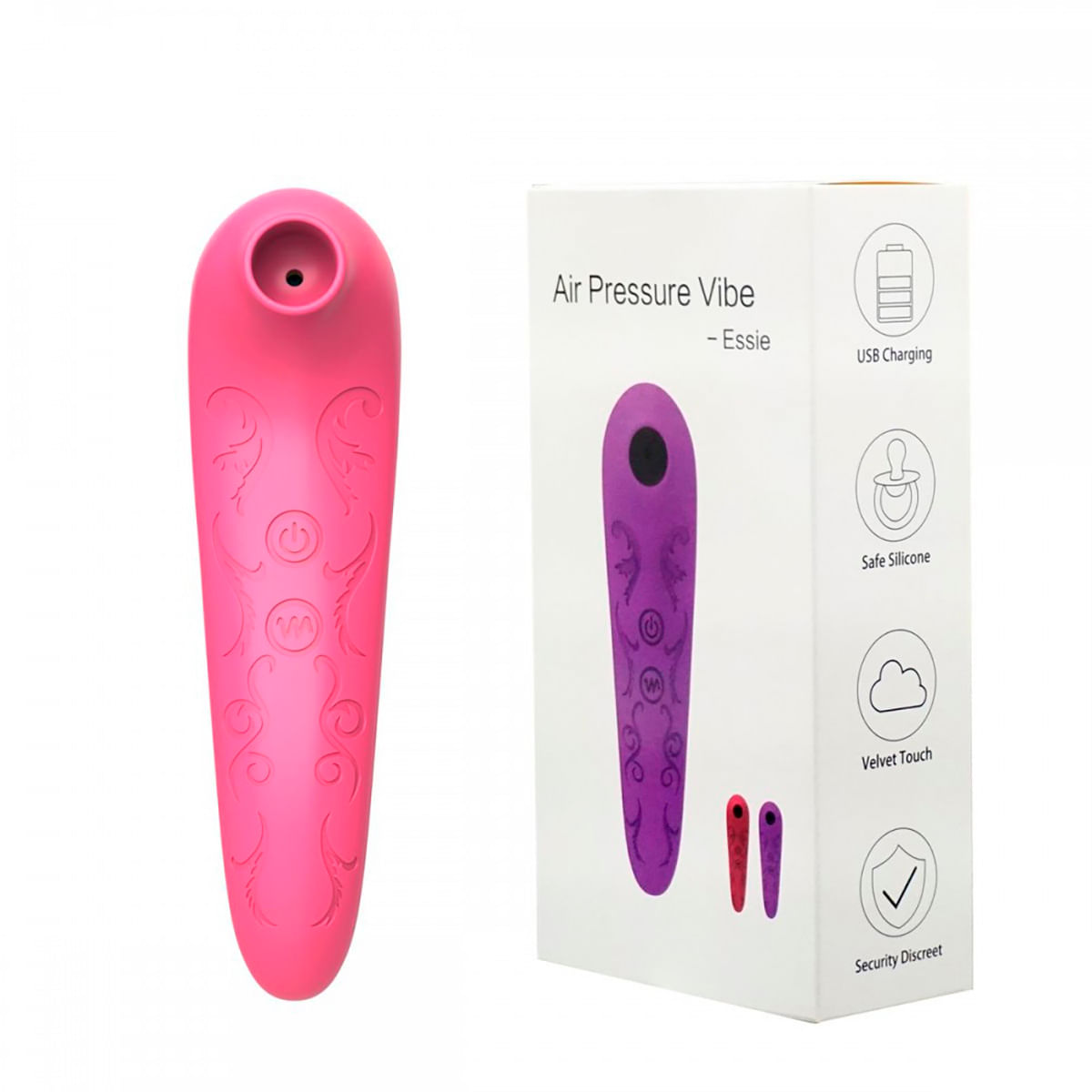 Air Pressure Vibe Vibrator Estimulador Clitoriano com 10 Modos de Vibração e Pulsação Vip Mix