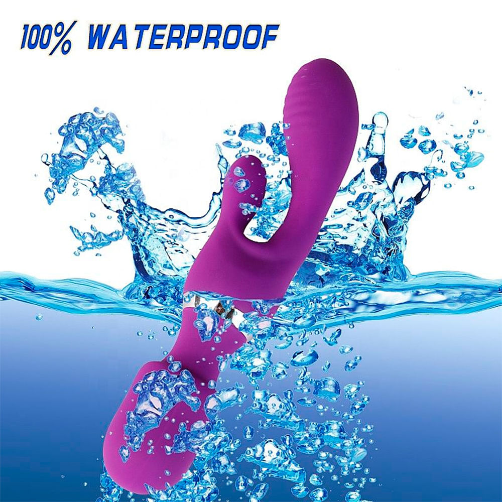 Vibrador 3 em 1 com Estimulação Clitoriana Ponto G e Corporal com 7 Modos de Vibração Sexy Import