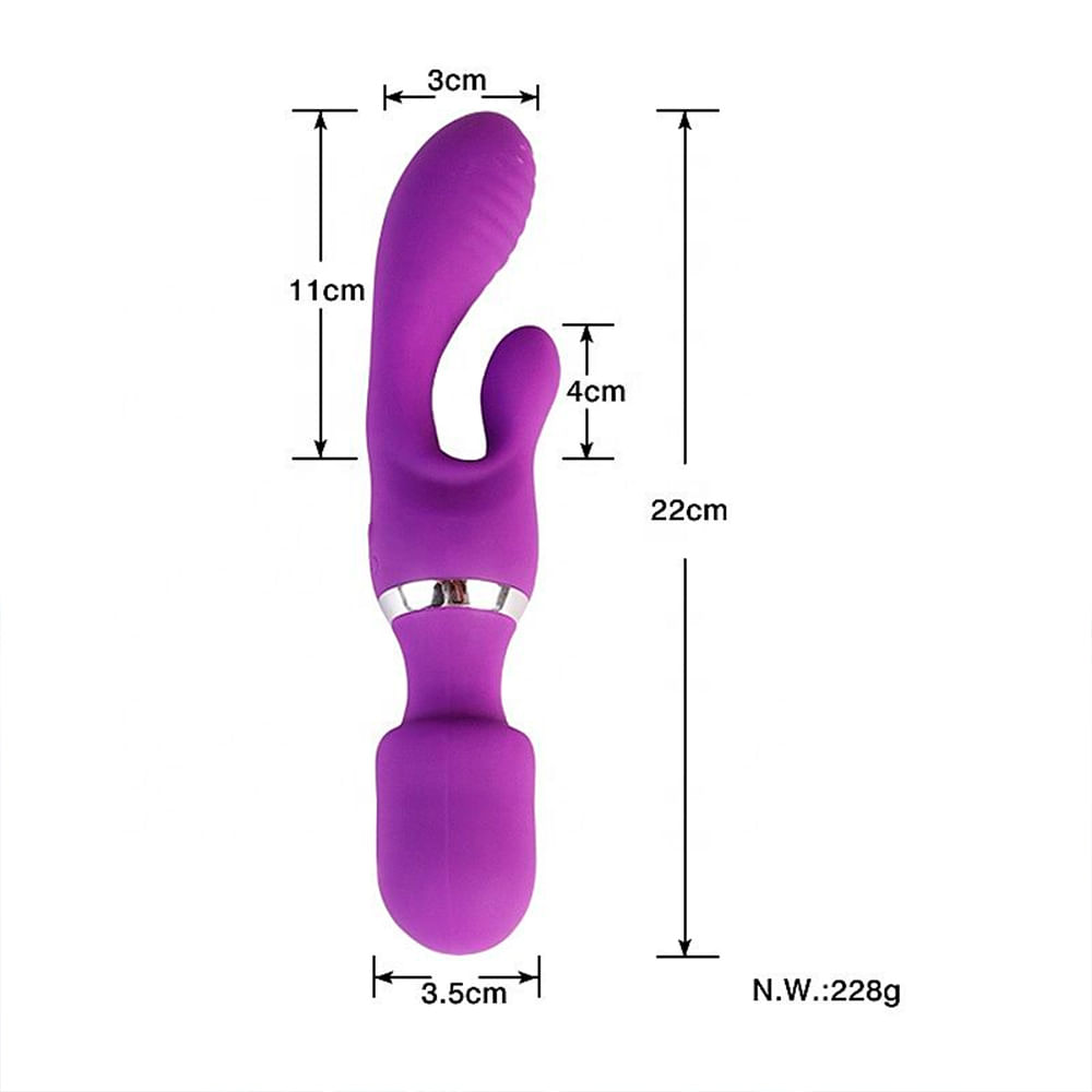 Vibrador 3 em 1 com Estimulação Clitoriana Ponto G e Corporal com 7 Modos de Vibração Sexy Import