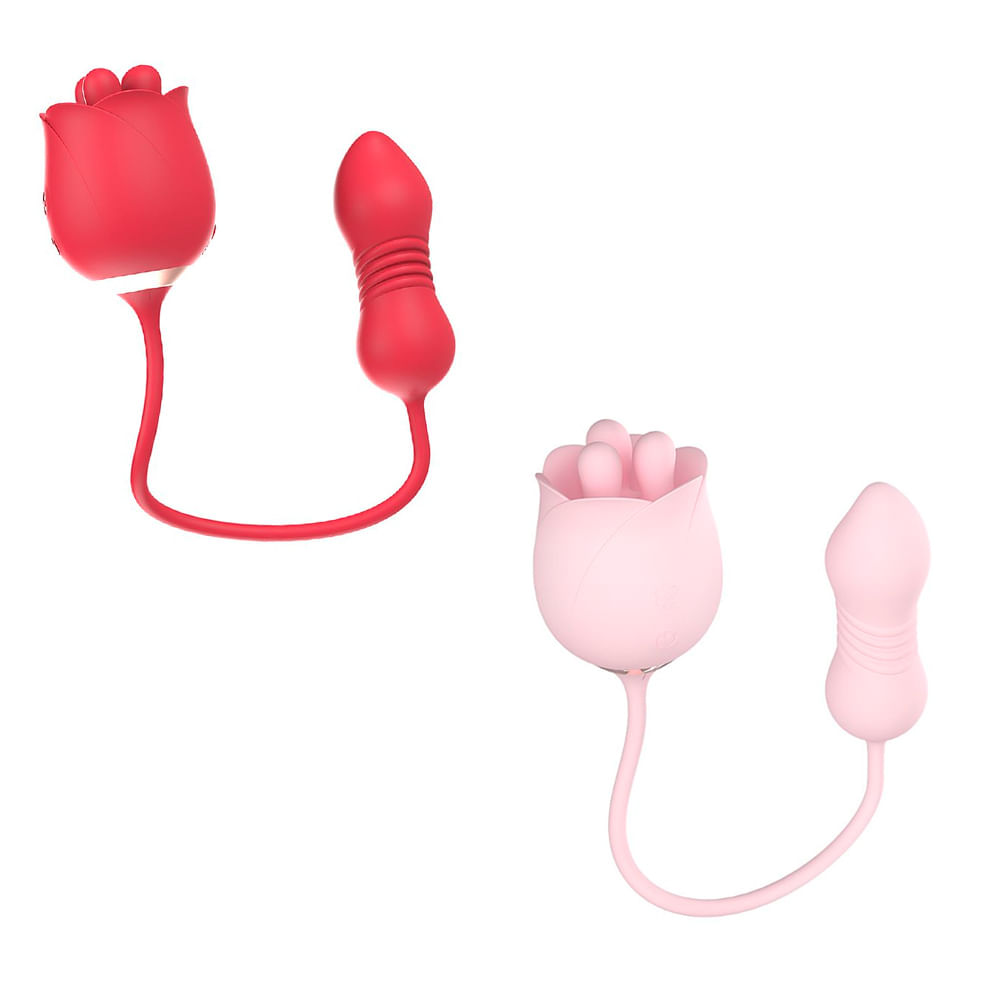 S-Hande Me Not 7 Estimulador Feminino Formato Rosa Modo Vai e Vem e 9 Níveis de Vibração Sexy Import