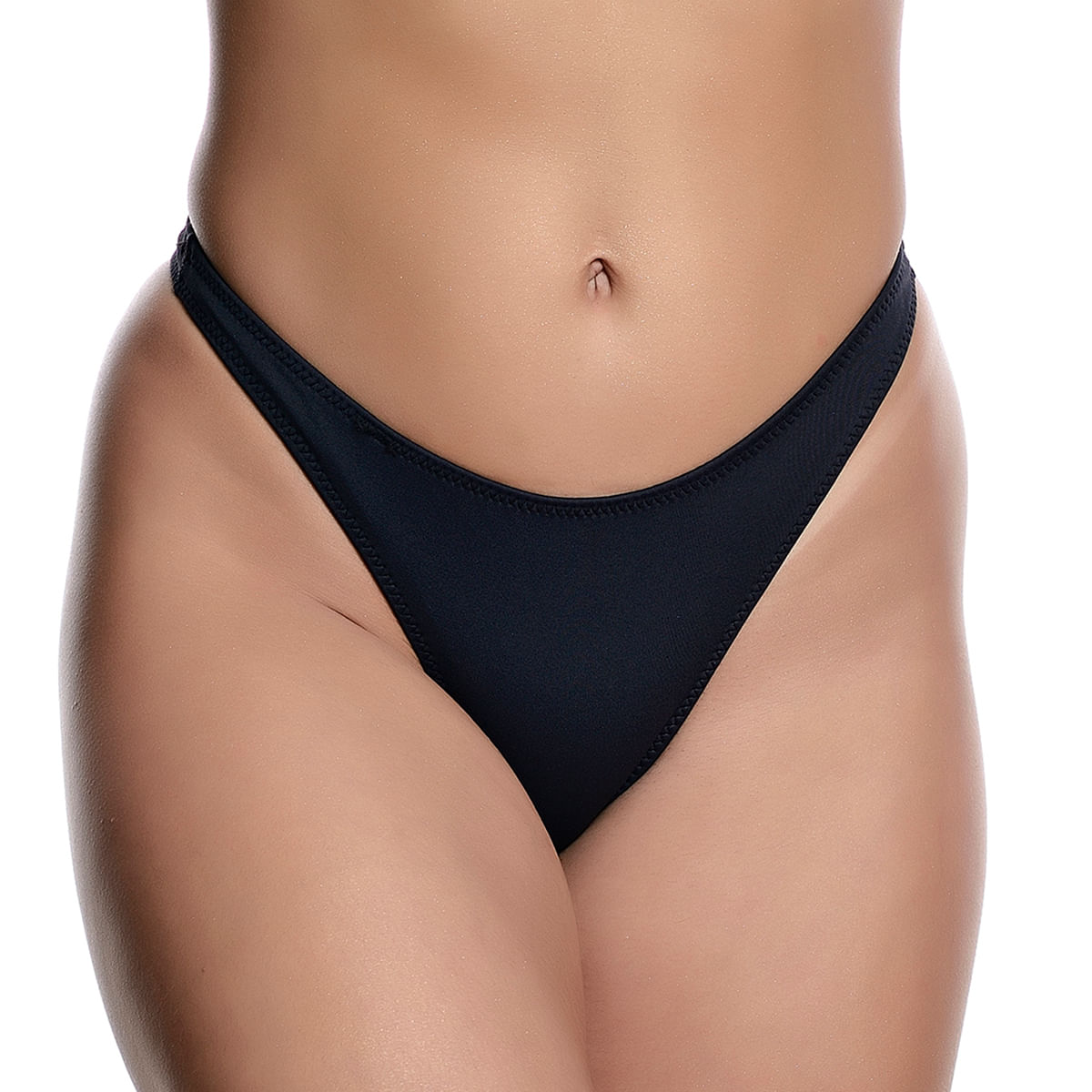 Biquíni Cortininha Liso com Calcinha Fio Hot Love
