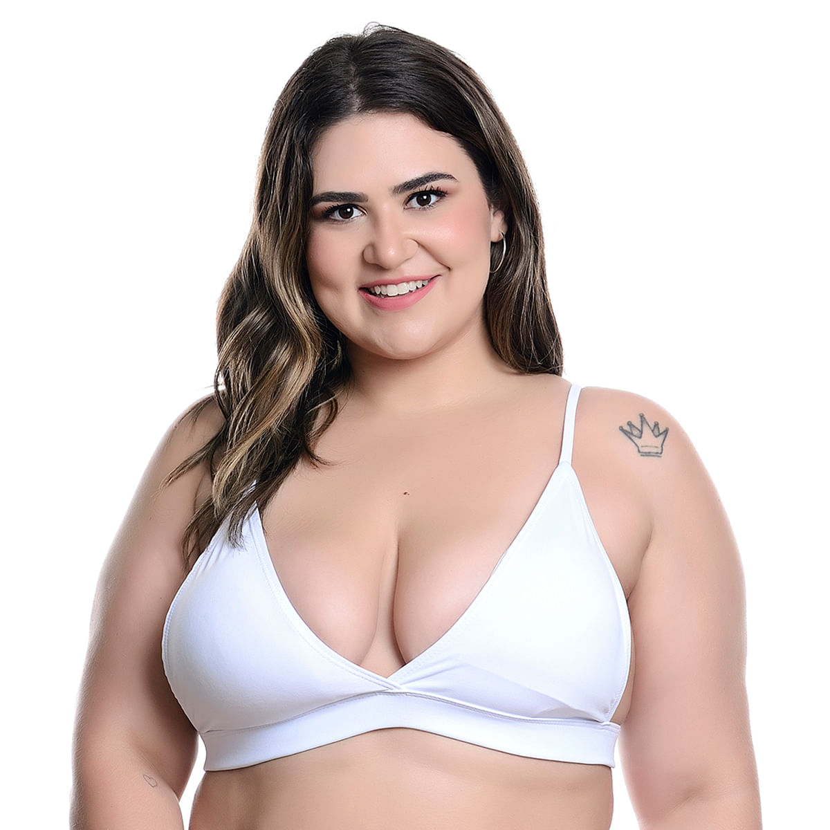 Top Alcinha Regulável em Microfibra Plus Size Hot Love