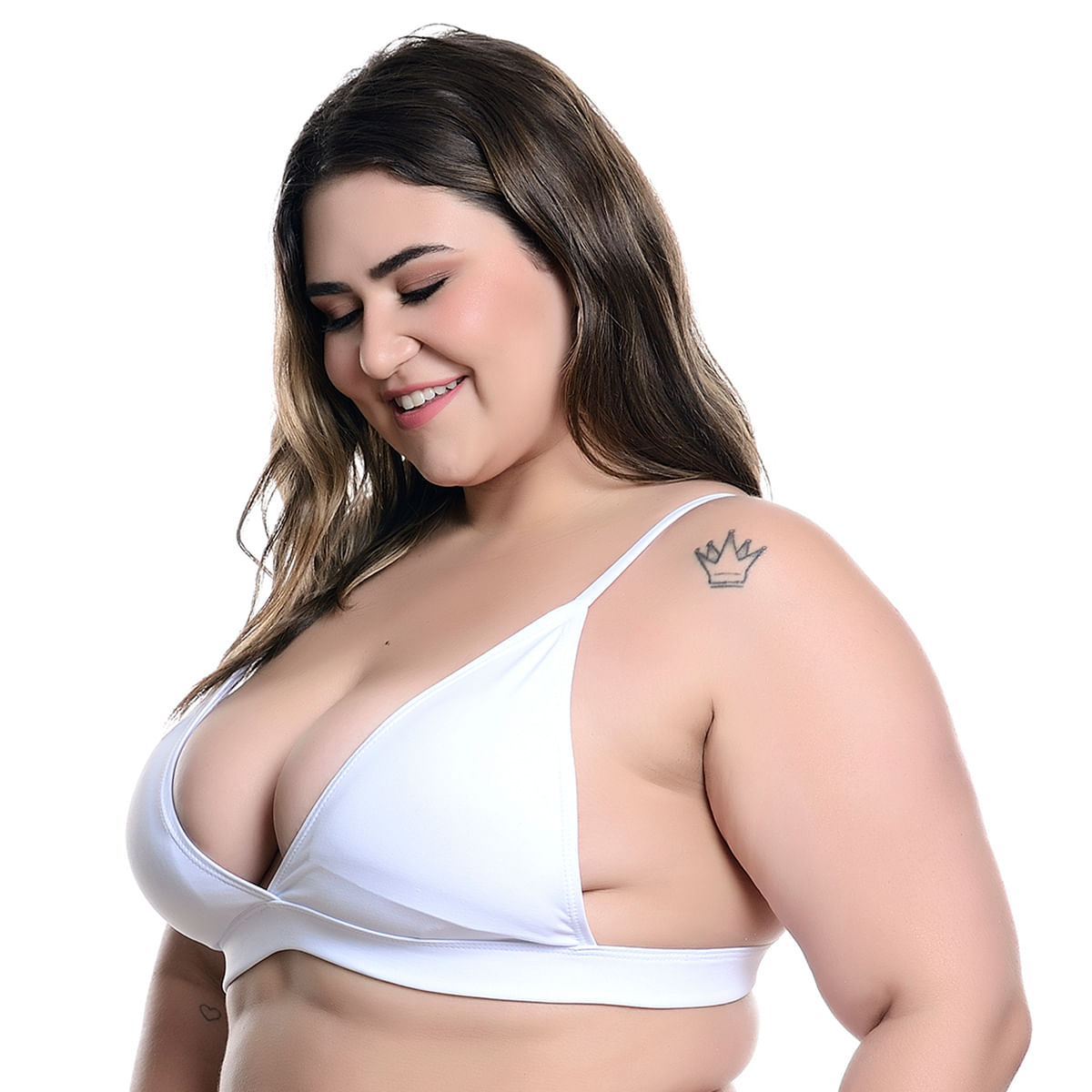Top Alcinha Regulável em Microfibra Plus Size Hot Love