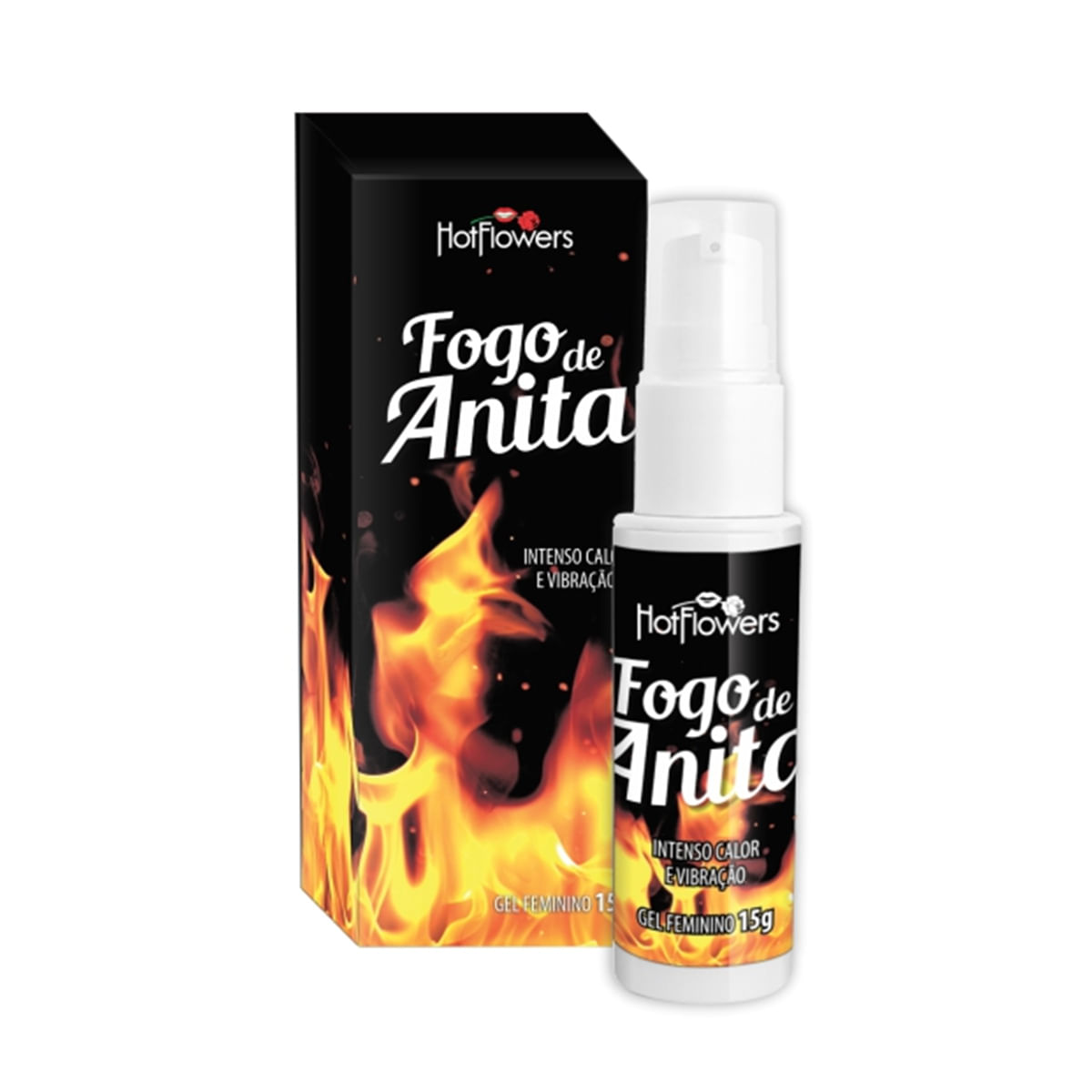Fogo de Anita Gel Excitante Feminino que Esquenta e Vibra 15g Hot Flowers Fogo de Anita Gel Excitante Feminino que Esquenta e Vibra 15g Hot Flowers
