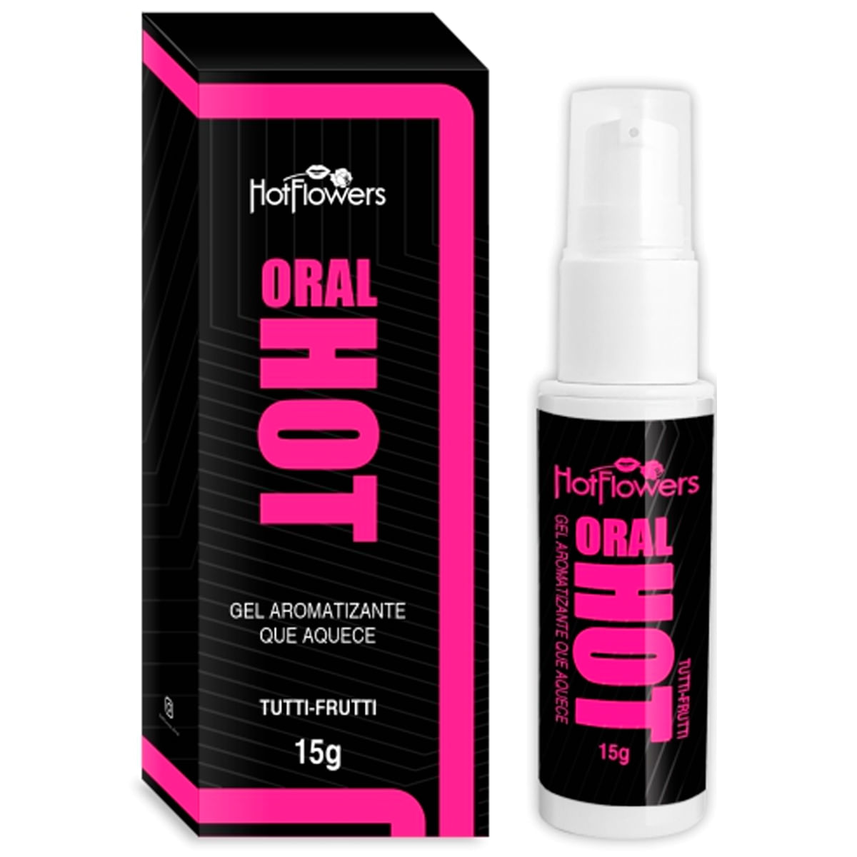 Oral Hot Gel Aromatizante Beijável que Aquece 15g Hot Flowers Oral Hot Gel Aromatizante Beijável que Aquece 15g Hot Flowers