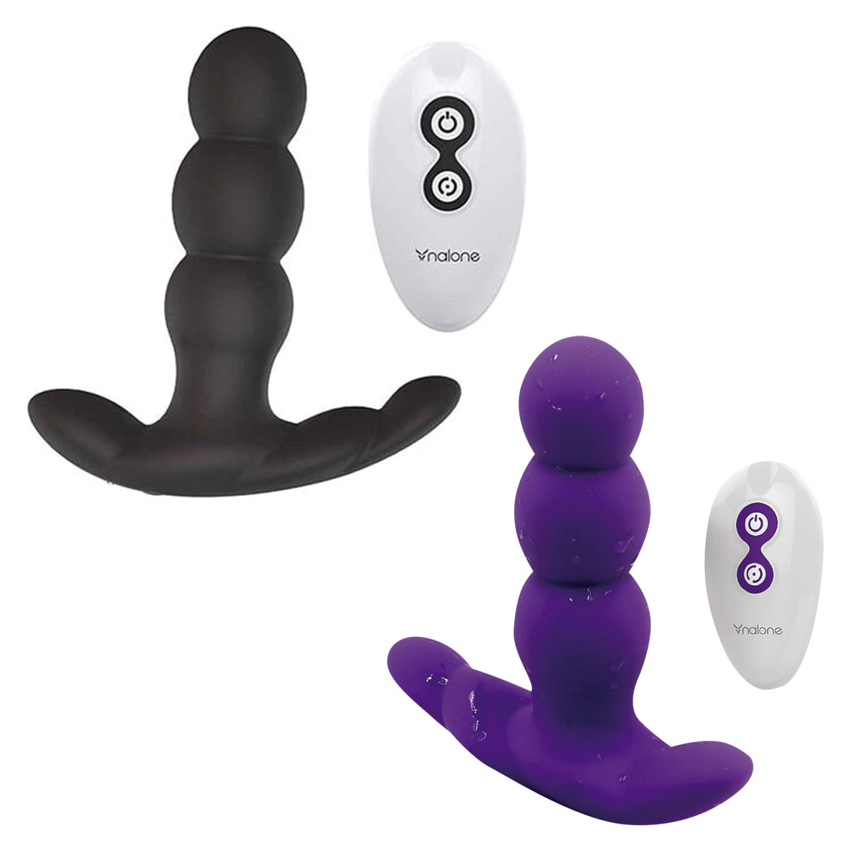 Nalone Pearl Vibrador Anal ou Vaginal com Controle e 7 Modos de Vibração e Rotação Intt