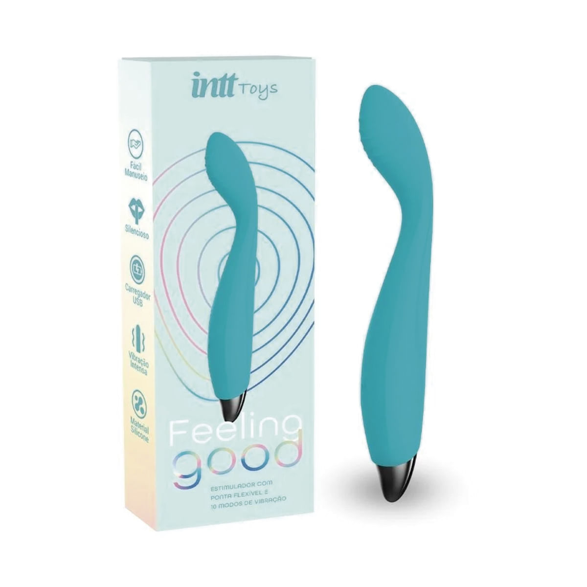 Feeling Good Vibrador Flexível com 10 Modos de Vibração Intt Feeling Good Vibrador Flexível com 10 Modos de Vibração Intt