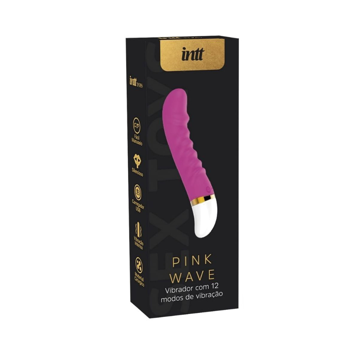 Pink Wave Vibrador Ponto G com 12 Modos de Vibração Intt