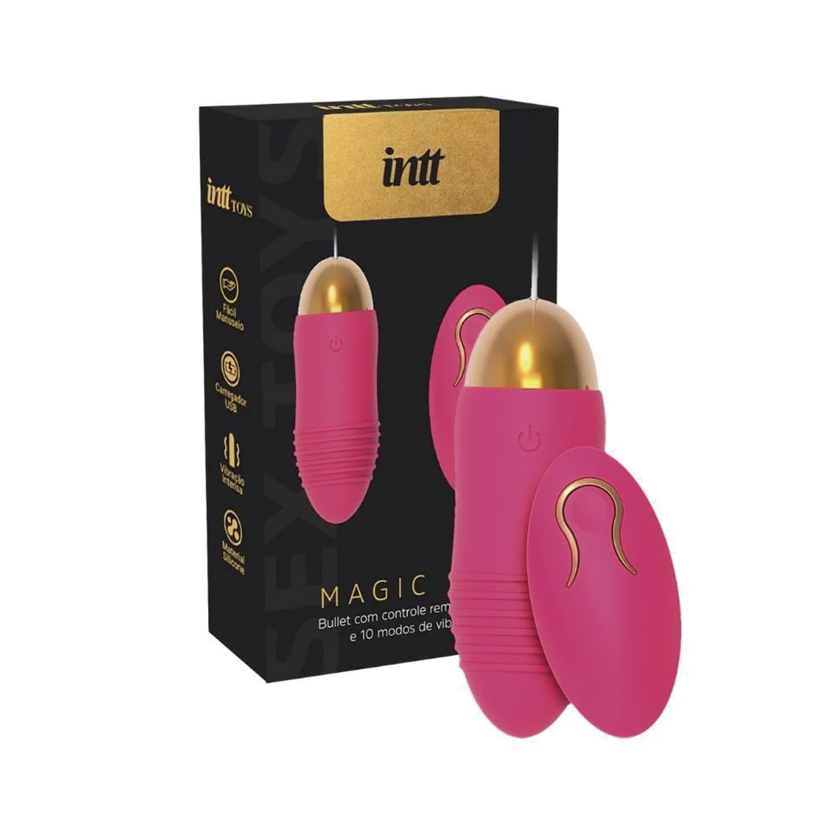 Magic Egg Bullet Com Controle sem Fio e 10 Modos de Vibração Intt Magic Egg Bullet Com Controle sem Fio e 10 Modos de Vibração Intt
