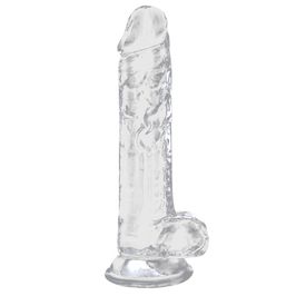 Lovetoy Flawless Clear Pênis Realístico com Escroto e Ventosa em Jelly 19x3,5cm Vip Mix