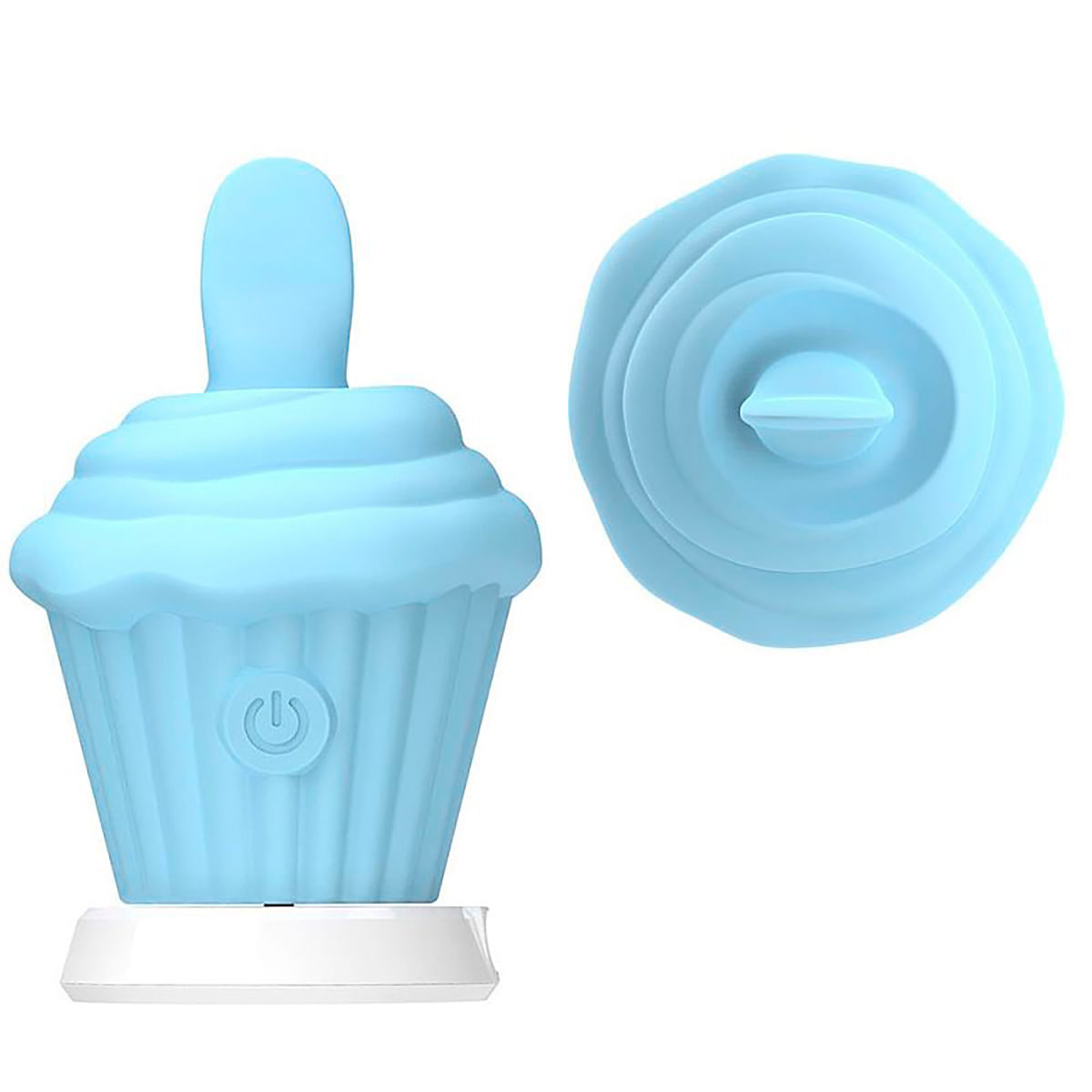 Vibrador de Clitóris com Língua em Formato de Cupcake com 10 Modos de Estimulação Sexy Import
