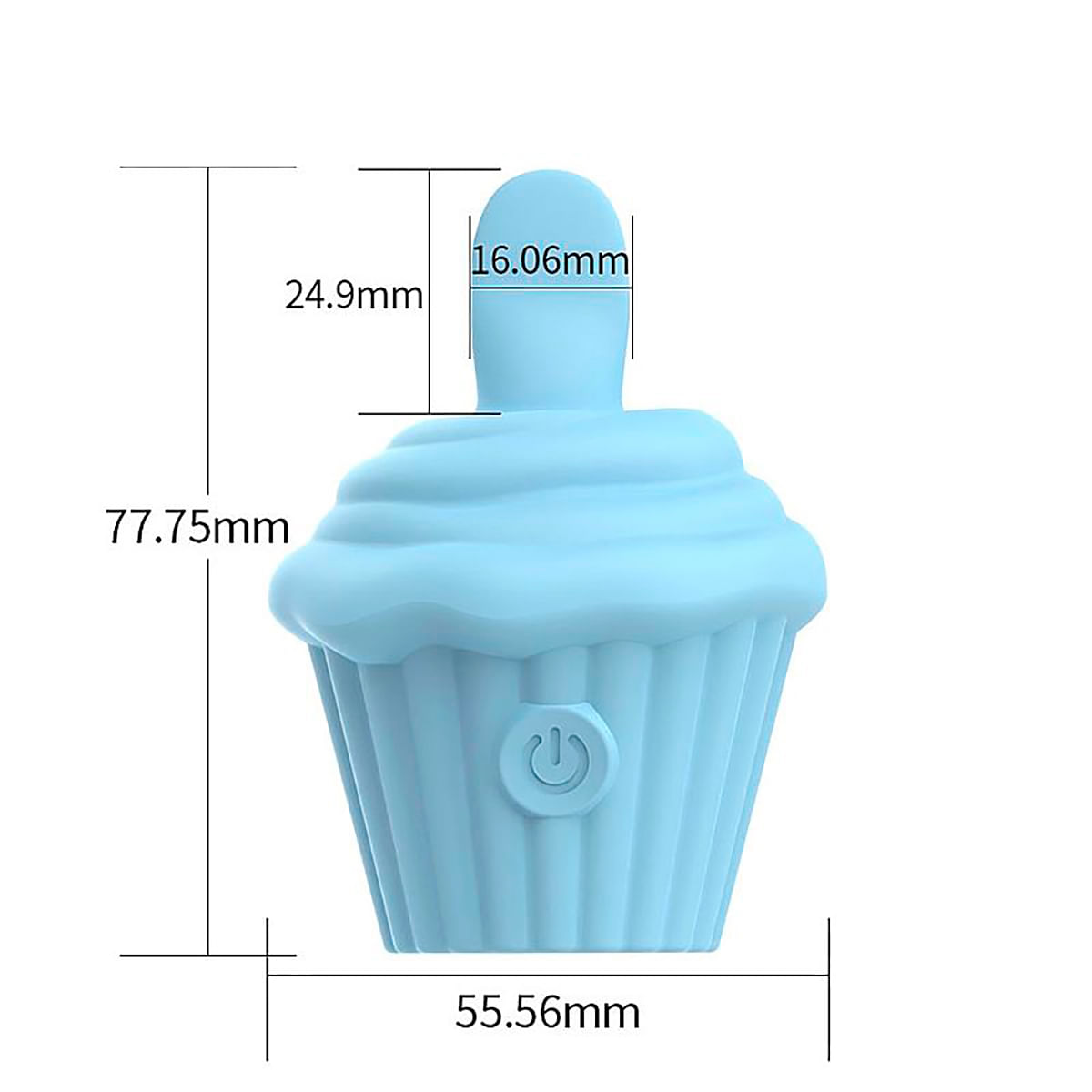 Vibrador de Clitóris com Língua em Formato de Cupcake com 10 Modos de Estimulação Sexy Import