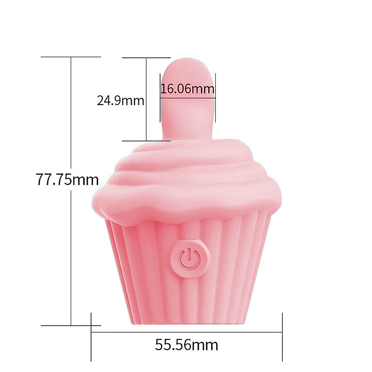 Vibrador de Clitóris com Língua em Formato de Cupcake com 10 Modos de Estimulação Sexy Import