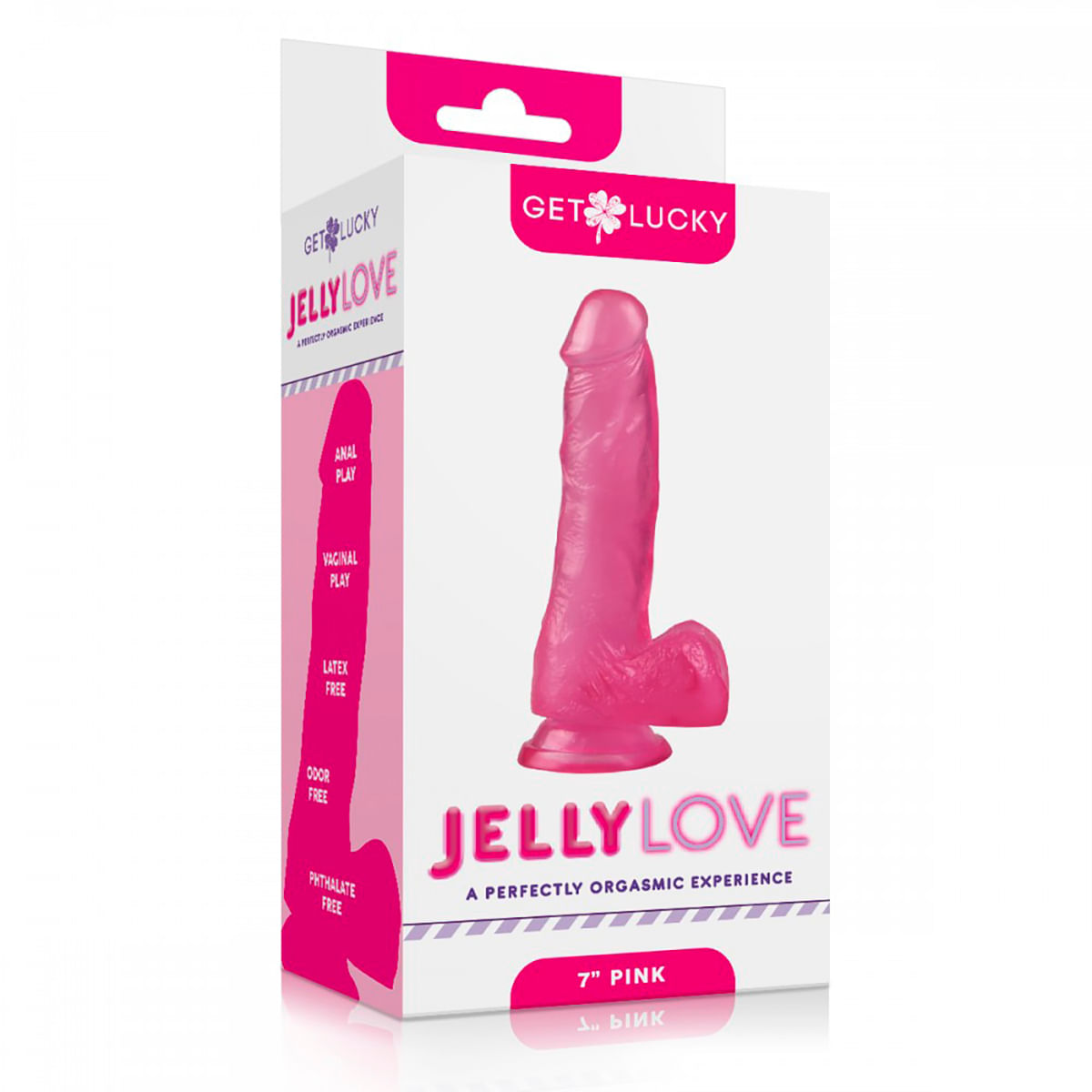 Jelly Love Prótese Realística com Glande e Ventosa 17,7x3,6cm Vip Mix