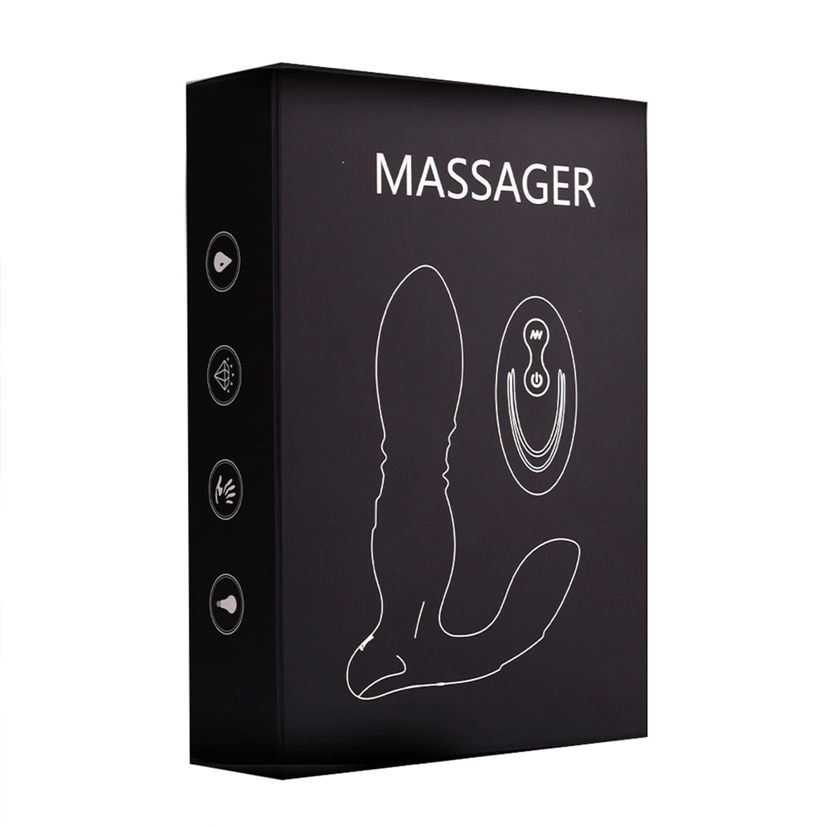 Penetrador com Plug Vaginal e Controle Remoto com 8 Modos de Vibração e Vai e Vem Vip Mix
