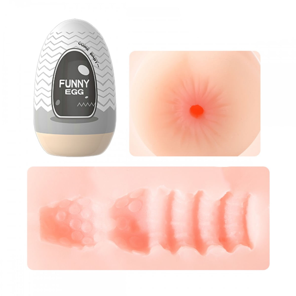 Funny Egg Masturbador Masculino Formato de Ânus em Cyberskin Vip Mix Funny Egg Masturbador Masculino Formato de Ânus em Cyberskin Vip Mix