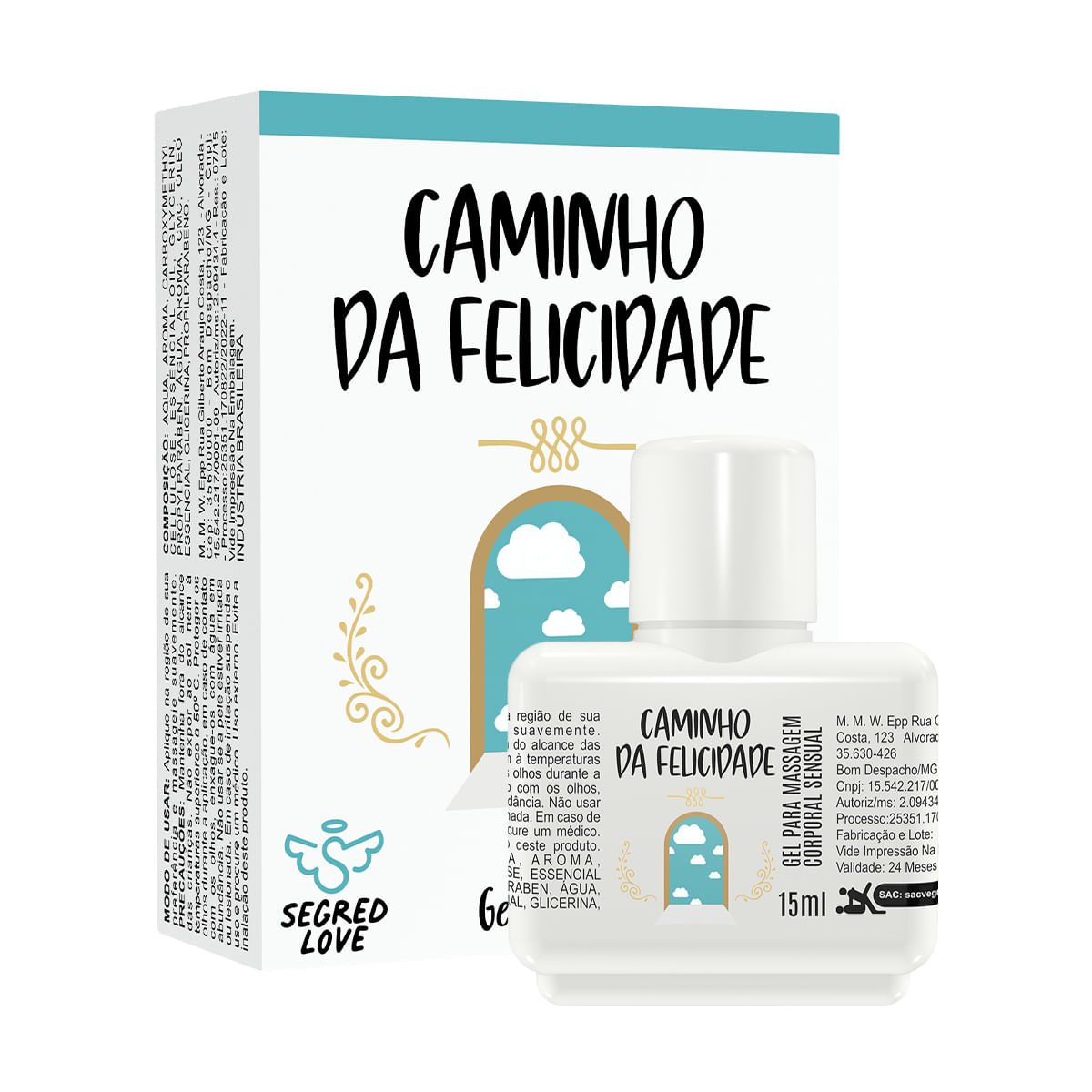 Caminho Da Felicidade Gel Retardante Masculino com Tatuagem Temporária 15ml Segred Love Caminho Da Felicidade Gel Retardante Masculino com Tatuagem Temporária 15ml Segred Love