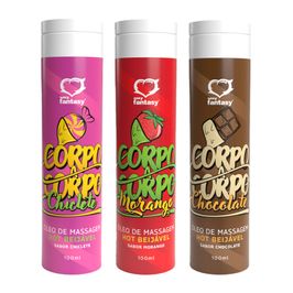 Corpo a Corpo Óleo de Massagem Hot Beijável 100ml Sexy Fantasy