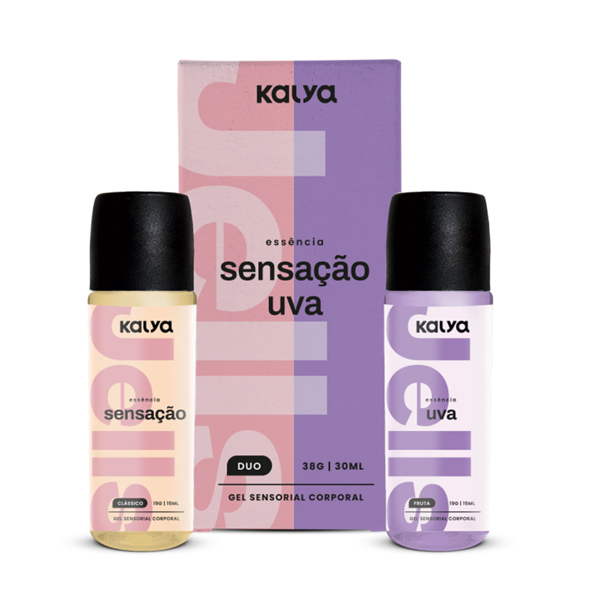 Jells Duo Gel Beijável para Oral que Esquenta 15g Kalya Jells Duo Gel Beijável para Oral que Esquenta 15g Kalya