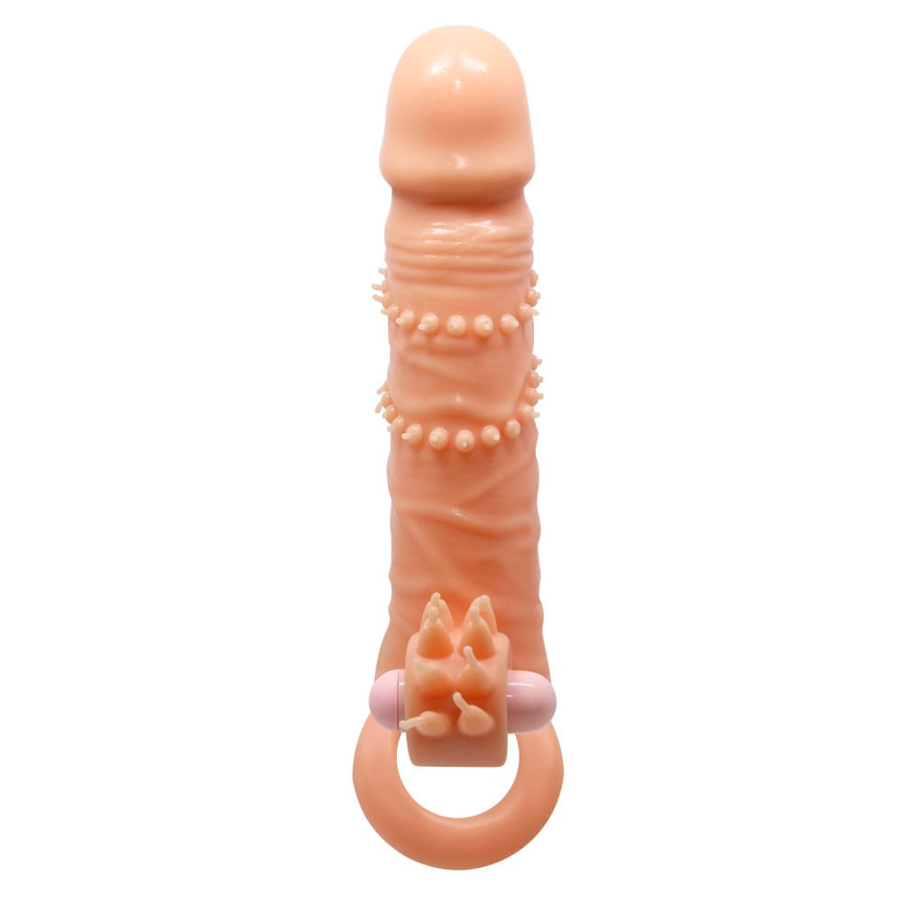 Capa Peniana com Alça para Escroto, Texturas e Cápsula Vibratória Vip Mix Capa Peniana com Alça para Escroto, Texturas e Cápsula Vibratória Vip Mix