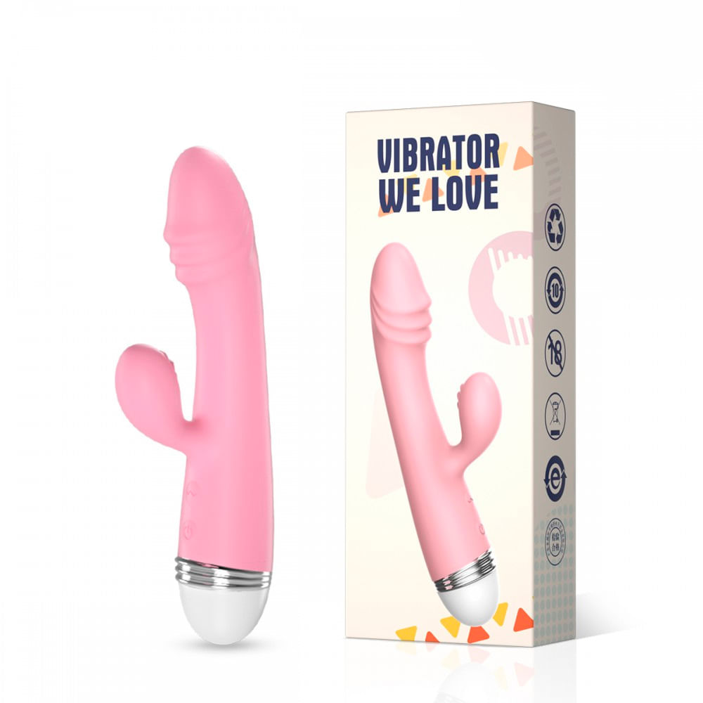 Vibrador Ponto G com Estimulador de Clitóris com 10 Funções de Vibração Vip Mix Vibrador Ponto G com Estimulador de Clitóris com 10 Funções de Vibração Vip Mix