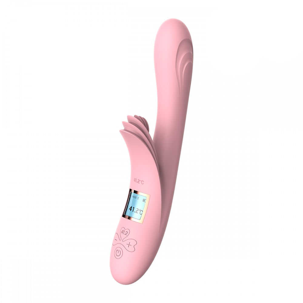 Vibrador Ponto G com Estimulador de Clitoris e 10 Modos de Vibração com Aquecimento Vip Mix