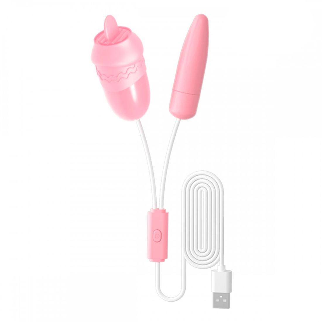 Vibrador com Cápsula Vibratória Bullet com Língua 12 Modos de Vibração e Vai e Vem Vip Mix