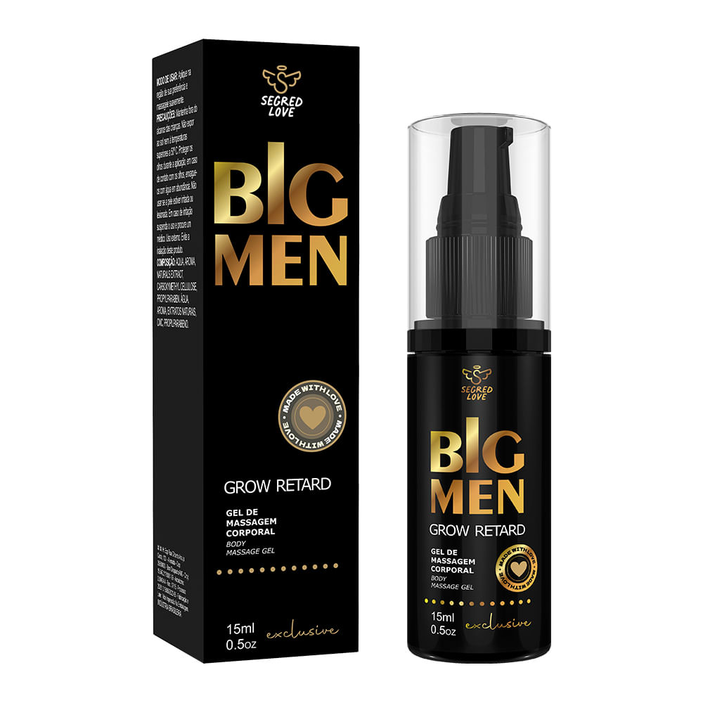 Big Men Gel Excitante Masculino 15ml Segred Love Big Men Gel Excitante Masculino 15ml Segred Love