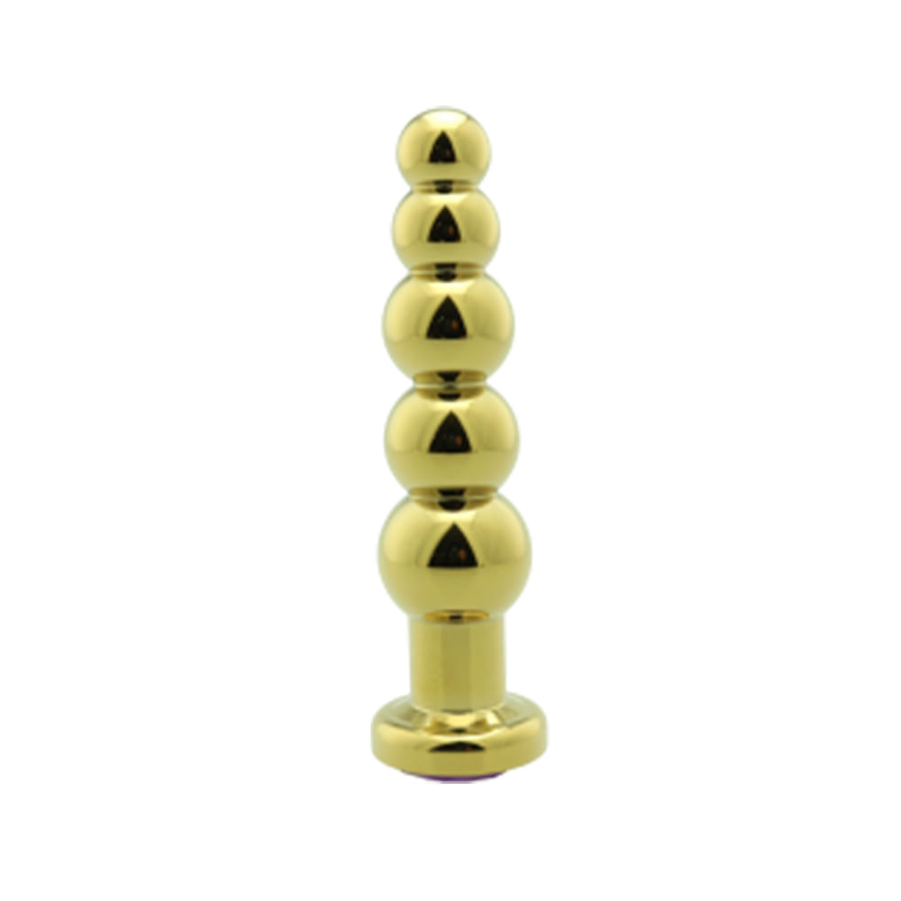 Plug Anal Grande Escalonado em Metal Dourado com Pedra Our Moment Import | Miess Plug Anal Grande Escalonado em Metal Dourado com Pedra Our Moment Import | Miess