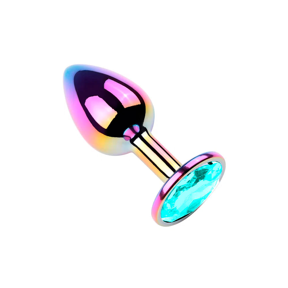 Plug Anal Colorido com Pedra Redonda Vip Mix