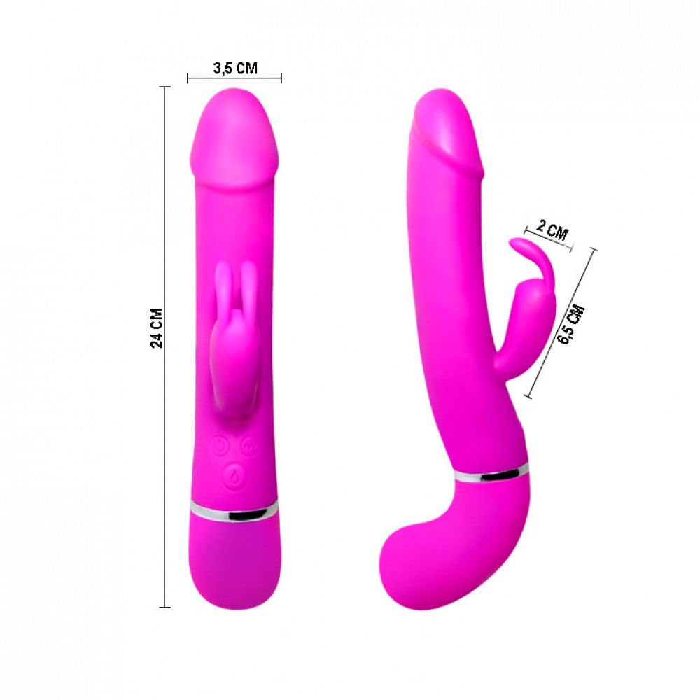 Henry Pretty Love Vibrador Ejaculador com Estimulador de Clitoris com 12 Modos de Vibração Vip Mix