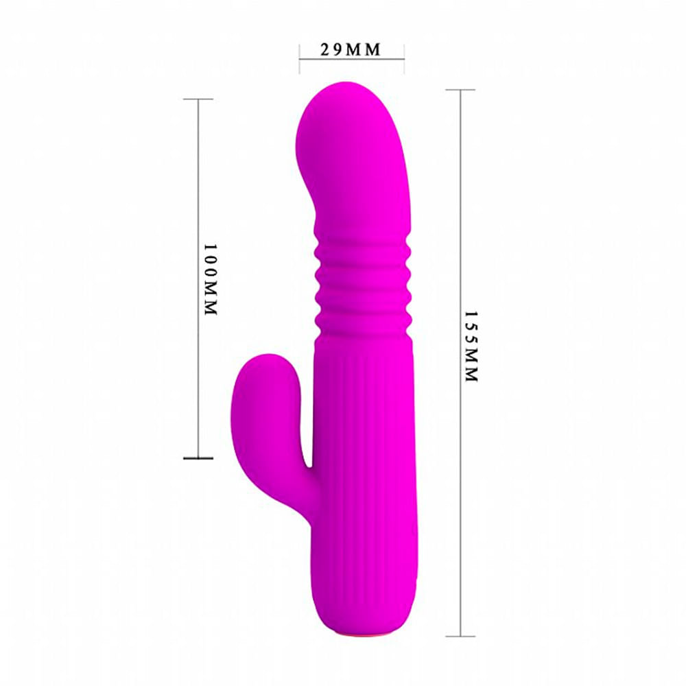 Pretty Love Leopold Vibrador Ponto G e Clitóris com 4 Funções de Vibração e Vai e Vem Sexy Import