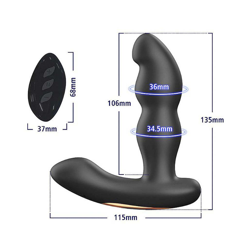 Hiross Estimulador de Próstata com Rotação 360° e 7 Funções de Vibração Sexy Import