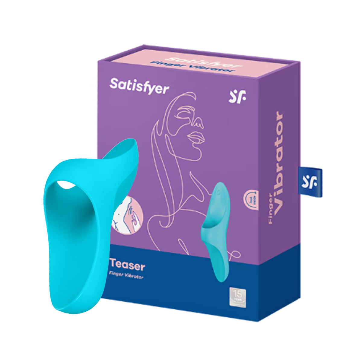 Satisfyer Teaser Vibrador de Dedo em Silicone com 12 Intensidades
