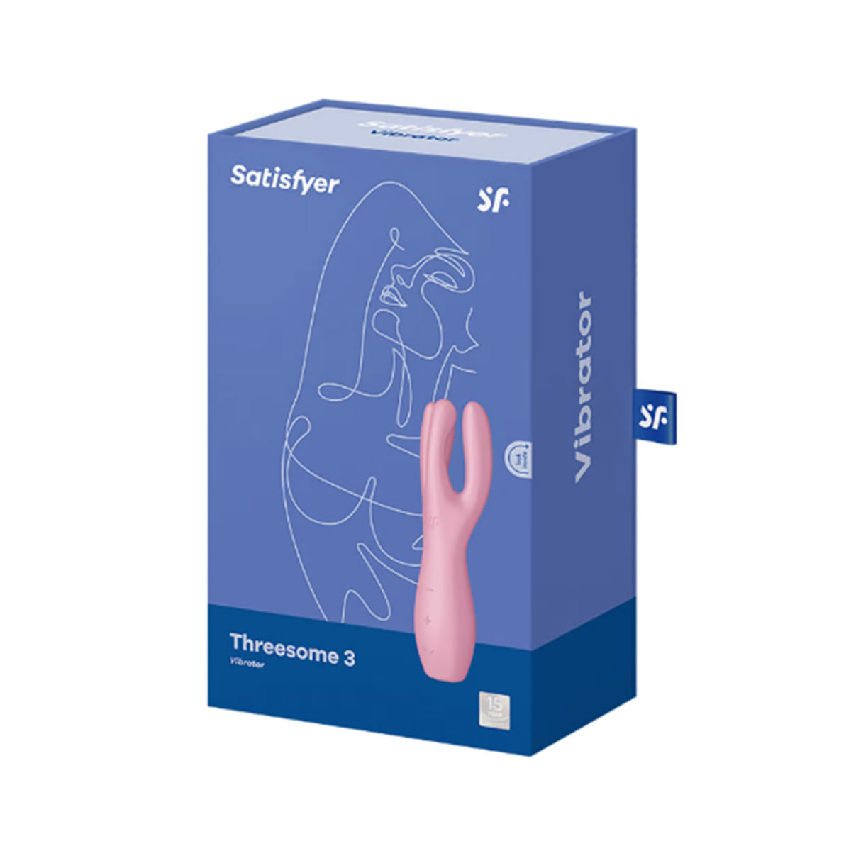 Satisfyer Threesome 3 Estimulador de Clitóris  em Silicone com 12 Modos de Vibração