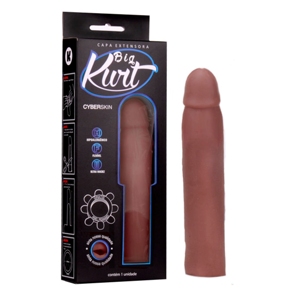 Big Kurt Capa Peniana em Cyberskin Extensora de 4 cm K Import e Export