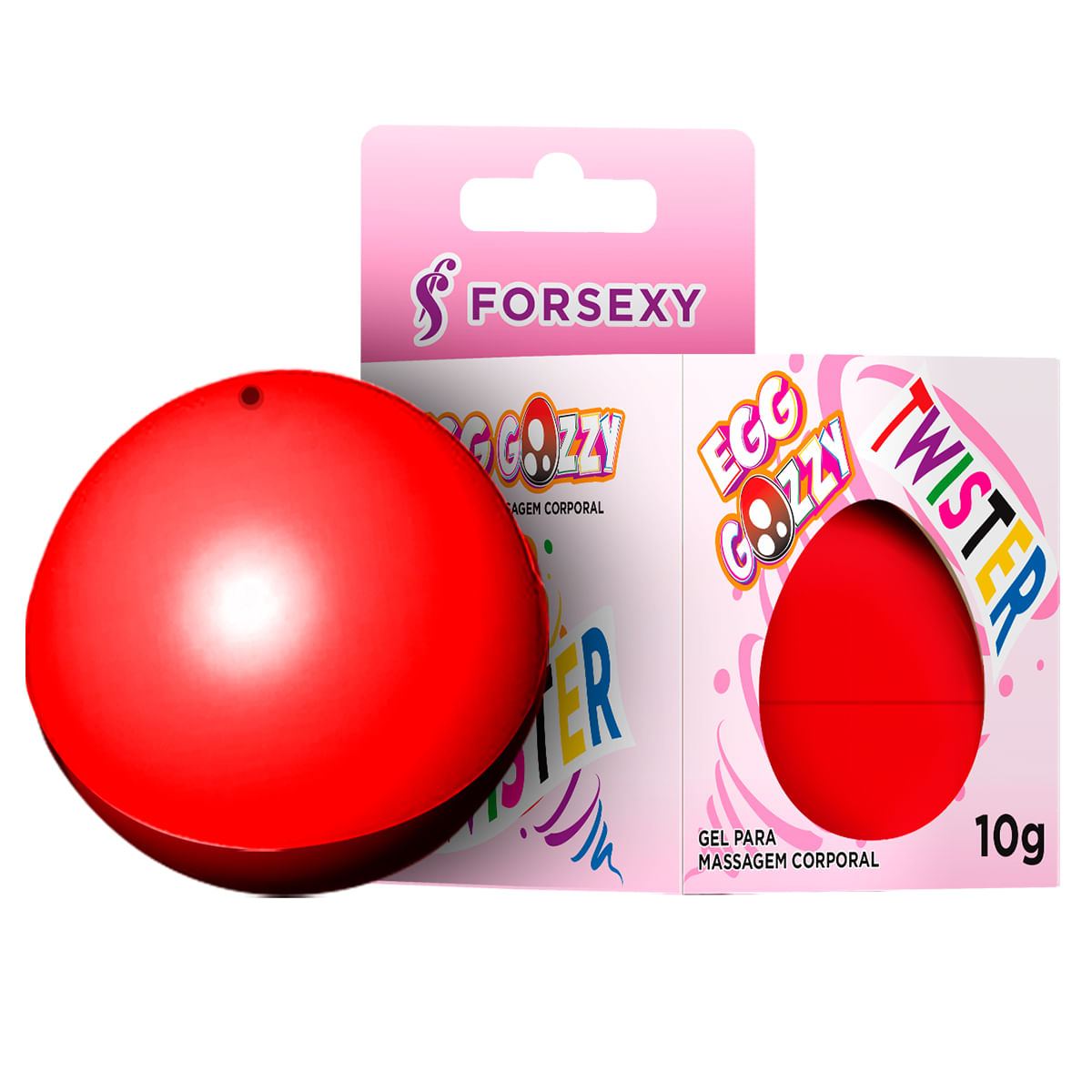 Egg Gozzy Twister Gel Excitante Feminino Esquenta, Refresca e Eletric com 10g For Sexy
