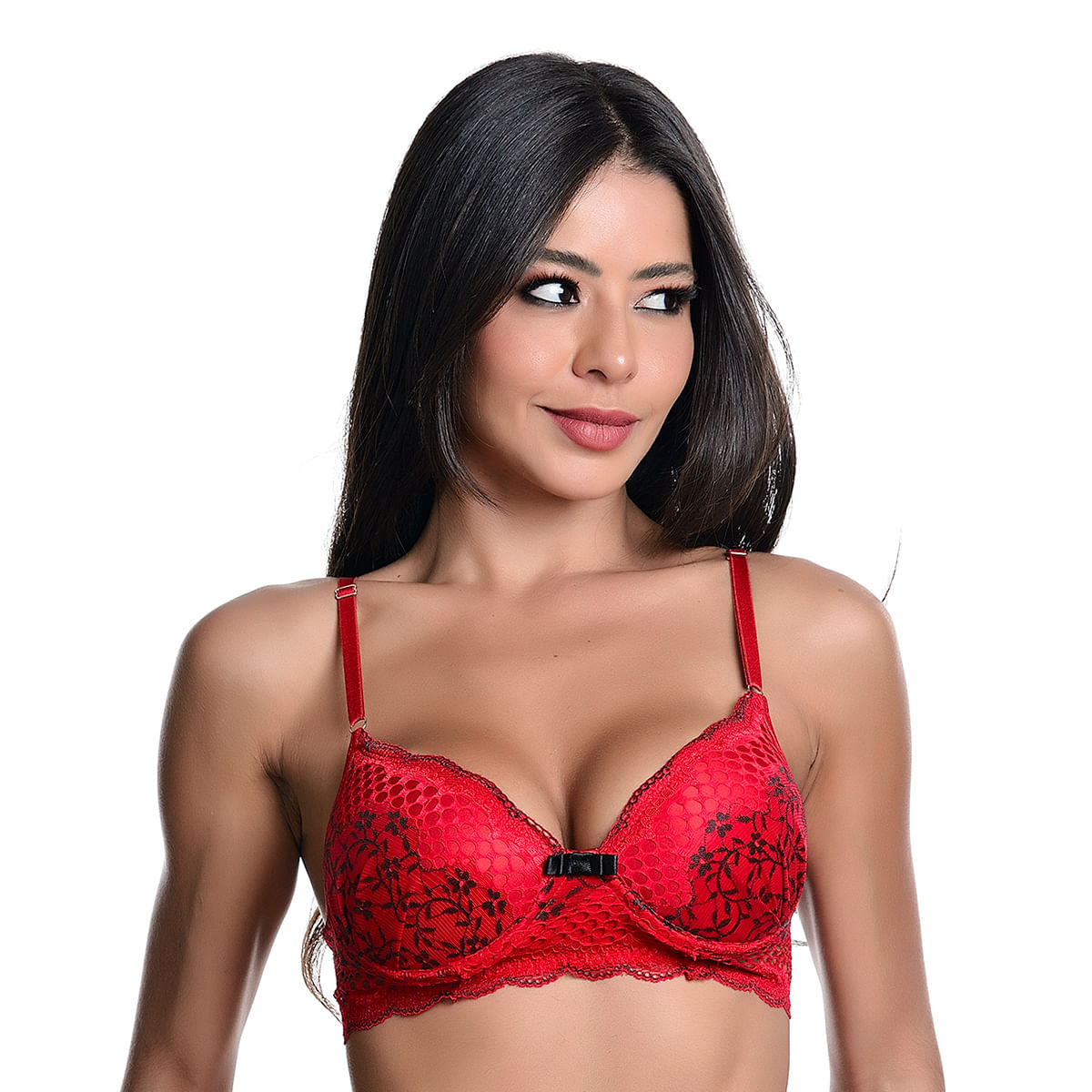 Conjunto Bicolor Rendado com Bojo Dira's Lingerie