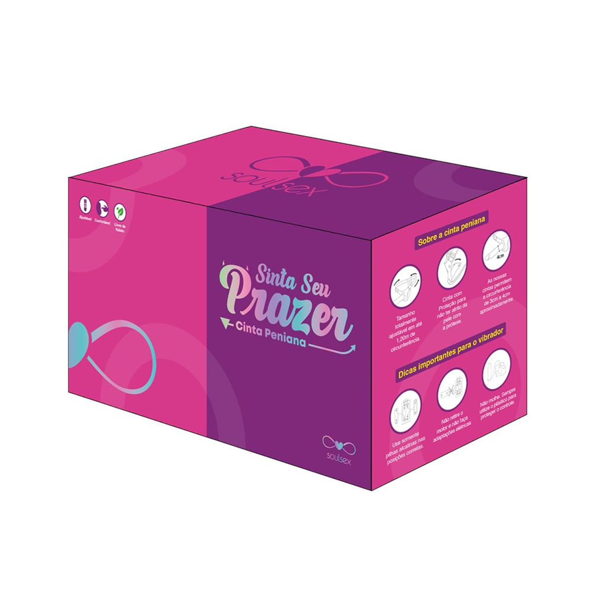 Cinta Peniana com Prótese Ponto G 15,5x4cm Soulsex