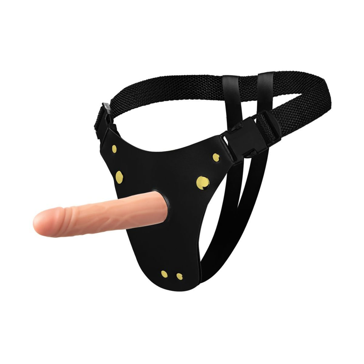 Cinta Peniana em Couro Sintético Prótese Pênis Realístico 16x3,7cm Soulsex Cinta Peniana em Couro Sintético Prótese Pênis Realístico 16x3,7cm Soulsex