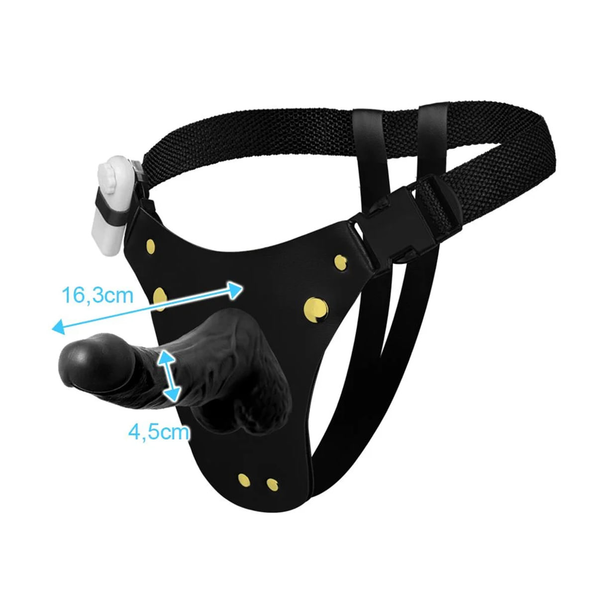 Cinta Peniana com Prótese Realística com Vibro 16,3X4,5cm Soulsex
