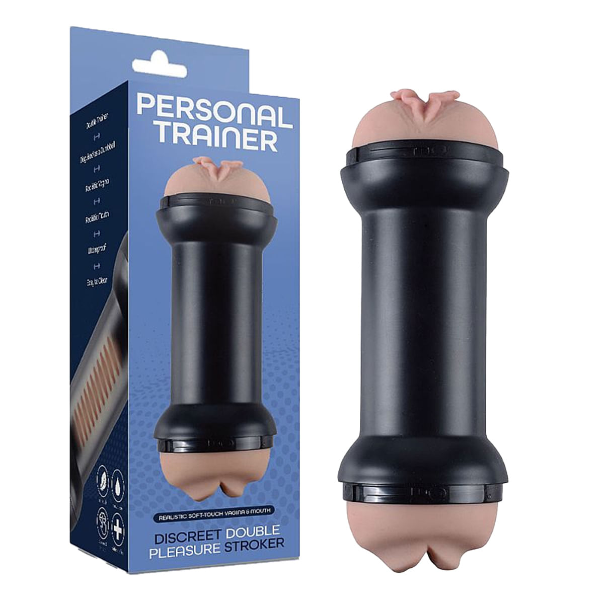 Personal Trainer Masturbador Lanterna em Formato de Vagina e Boca em CyberSkin Sexy Import