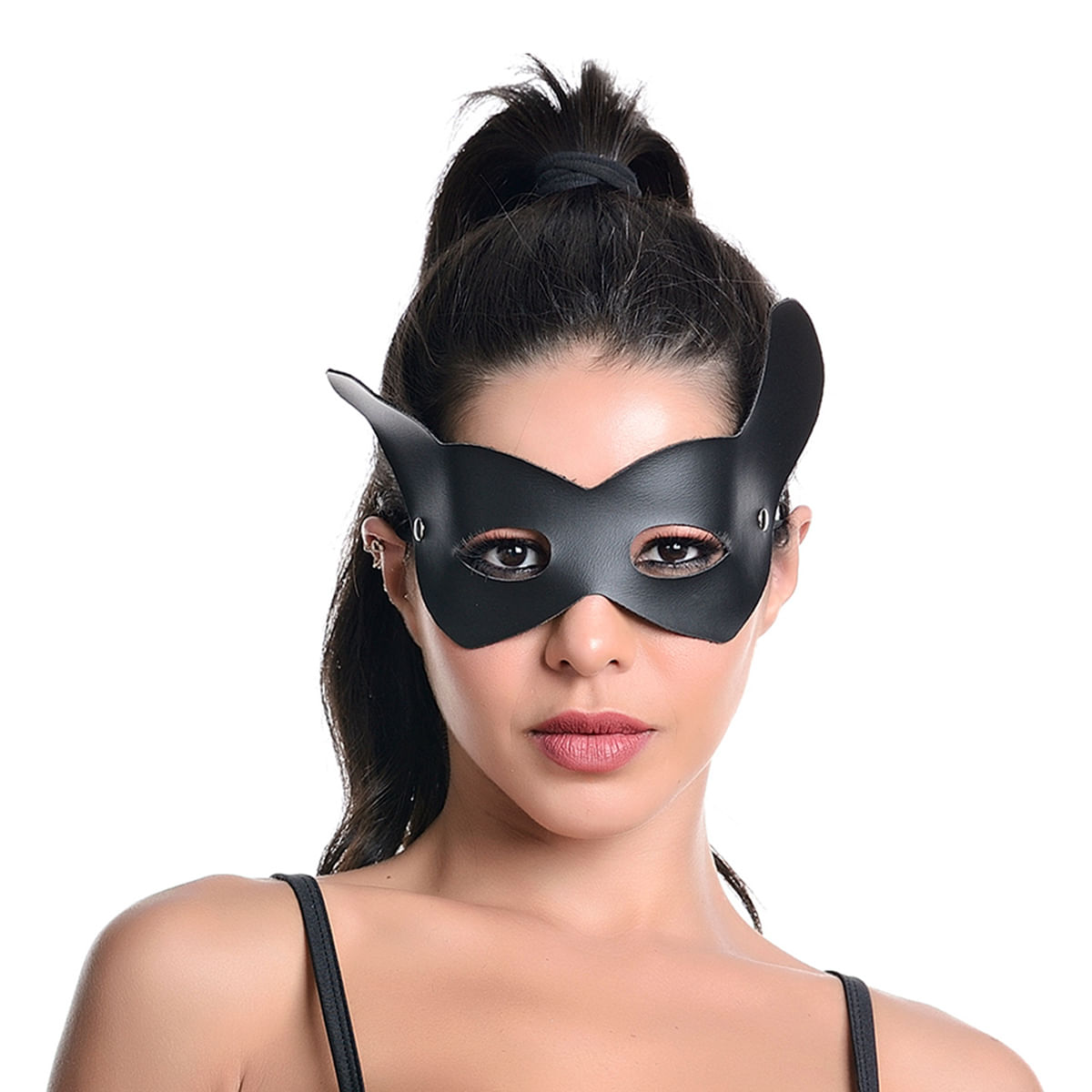 Máscara Diabinha Preta Dominatrixxx Máscara Diabinha Preta Dominatrixxx
