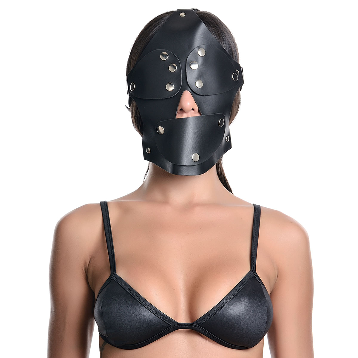 Máscara Capuz Preta Dominatrixxx Máscara Capuz Preta Dominatrixxx