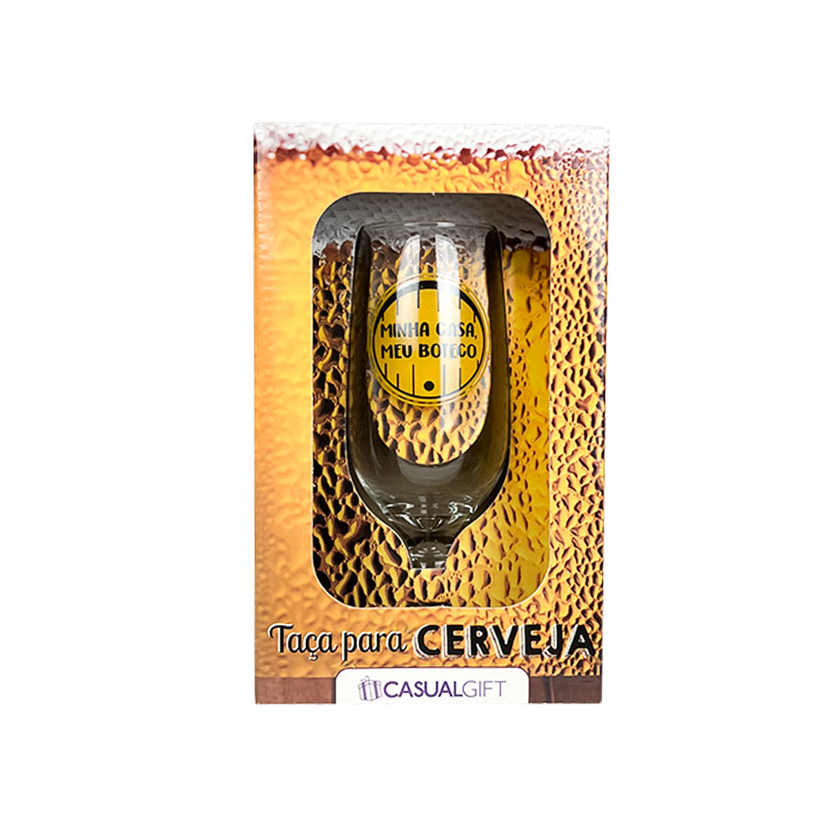Taça para Cerveja em Vidro "Minha Casa, Meu Boteco" 300ml Casual Gift