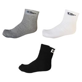 Kit Meia Sapatilha Masculina Branco, Cinza e Preto com 3 Unidades Cotton