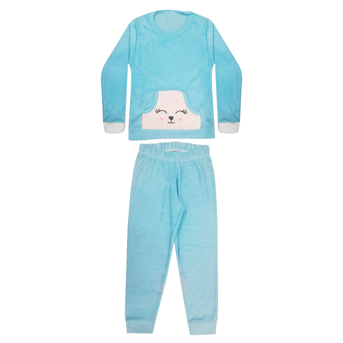 Pijama Kanguru Infantil Menina Manga Longa e Calça Coleção Inverno Victory