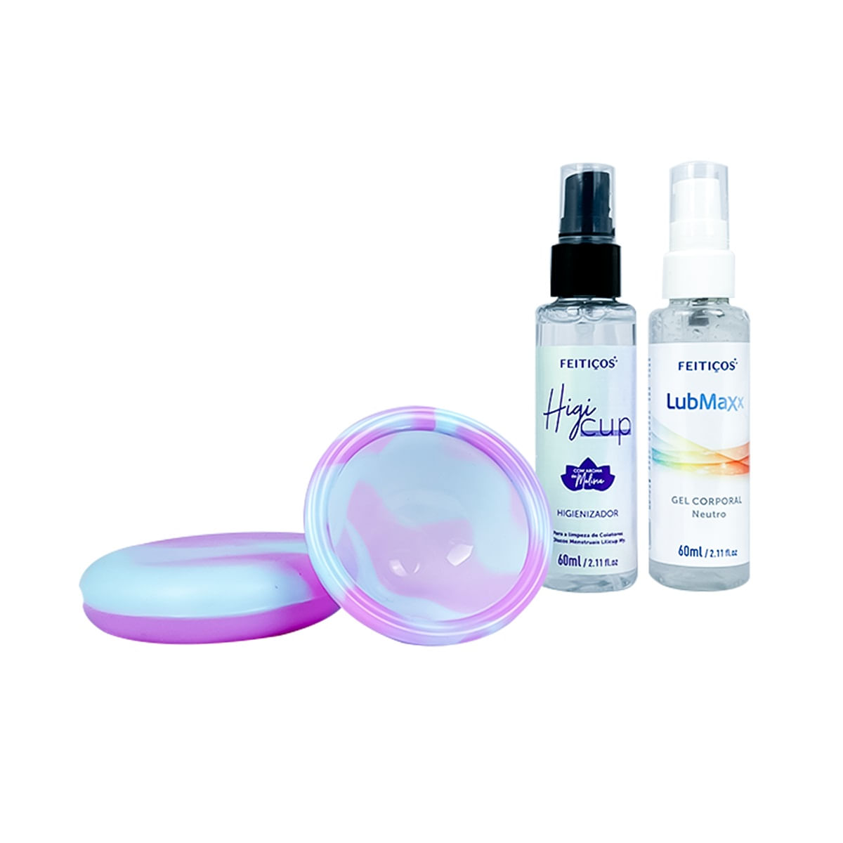 Kit Caixa HigiCup + LubMaxx Feitiços Aromáticos