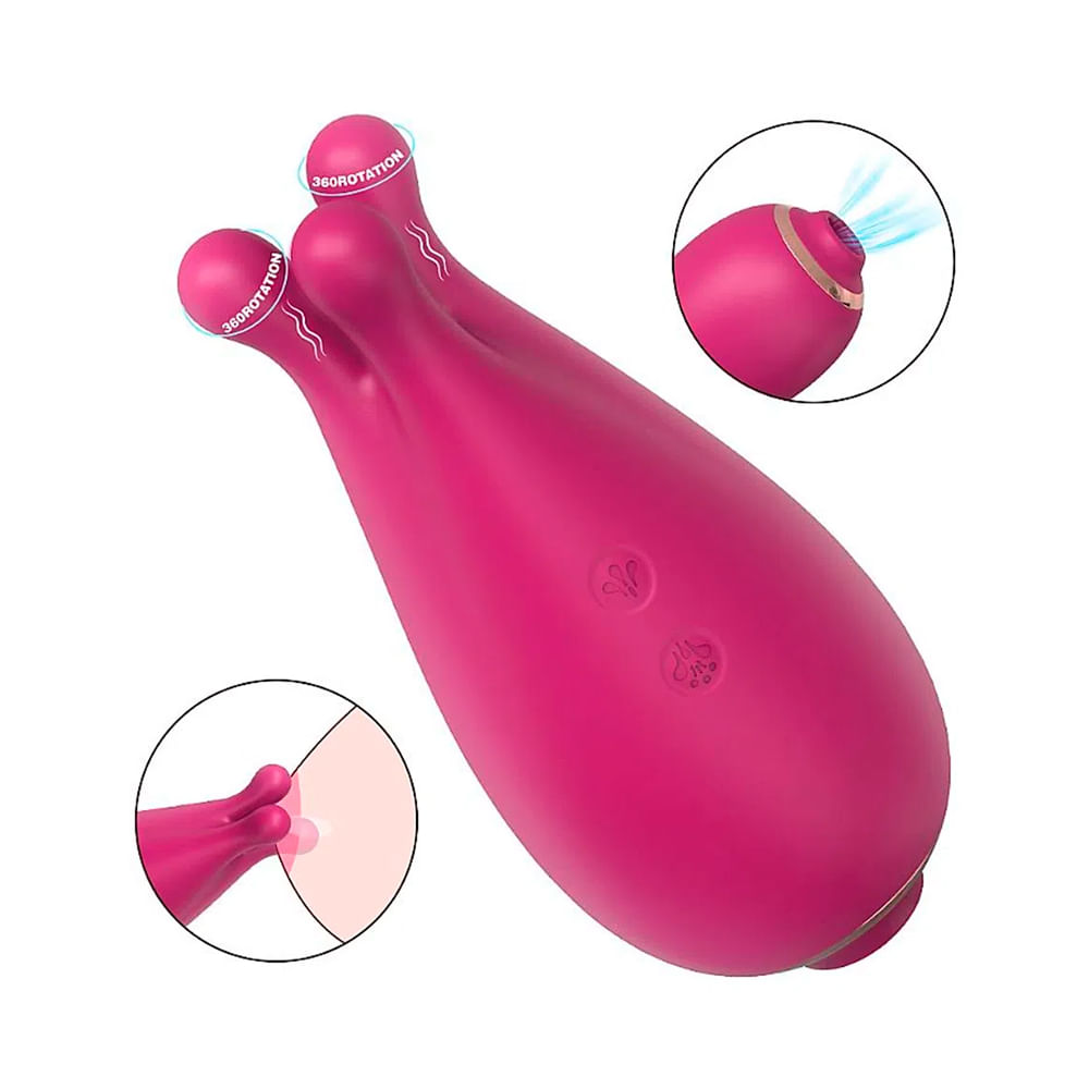 S-hande Kraken Vibrador de Clitóris com 9 Níveis de Vibração e 9 Modos de Pulsação Sexy Import