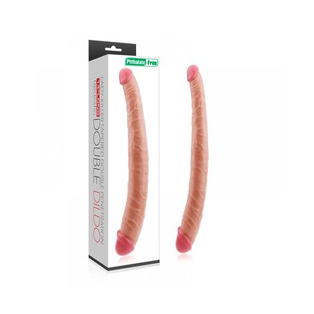 Double Dildo Prótese Dupla com Veia Salientes 36x4,5cm Vip Mix